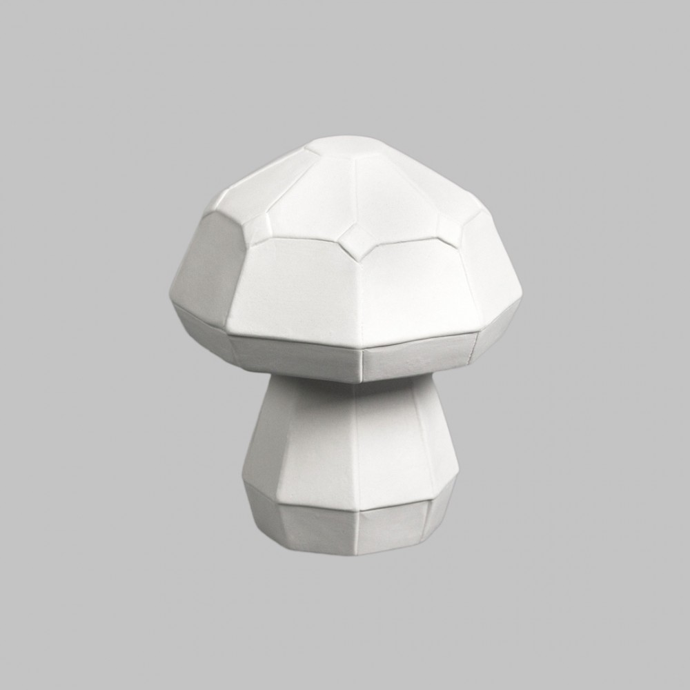 MB1626 Sm. Faceted Mushroom in ready to paint cone 04